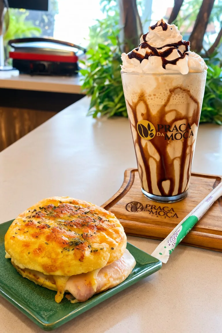 Pão de queijo waffer+ Coffe cookie avelã