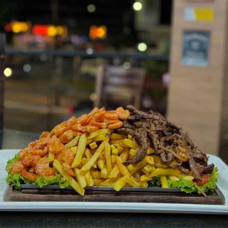 Camarão, Calabresa, Filé Carne, Frango c/ Fritas